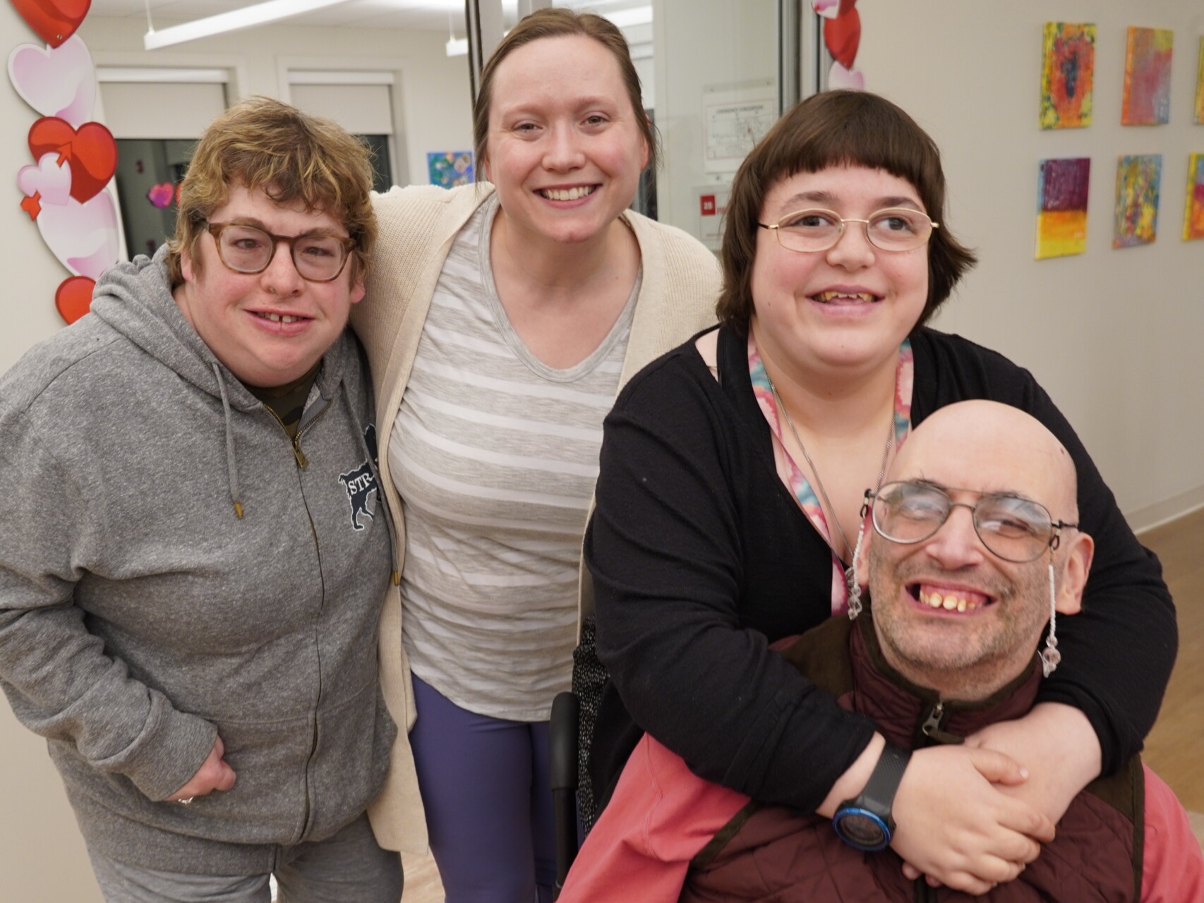 A group picture of CEL members smiling at the Sweetheart Dance.